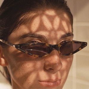 Mini Leopard Triangle Sunglasses